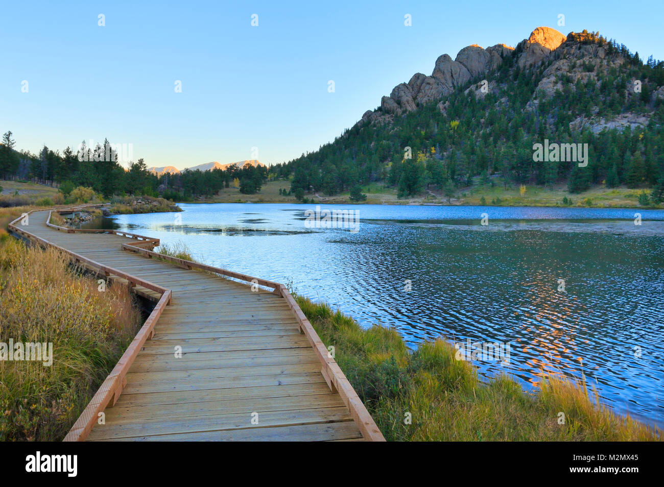 Sunrise, Lily Lake, Rocky Mountain National Park, Estes, Colorado, USA
