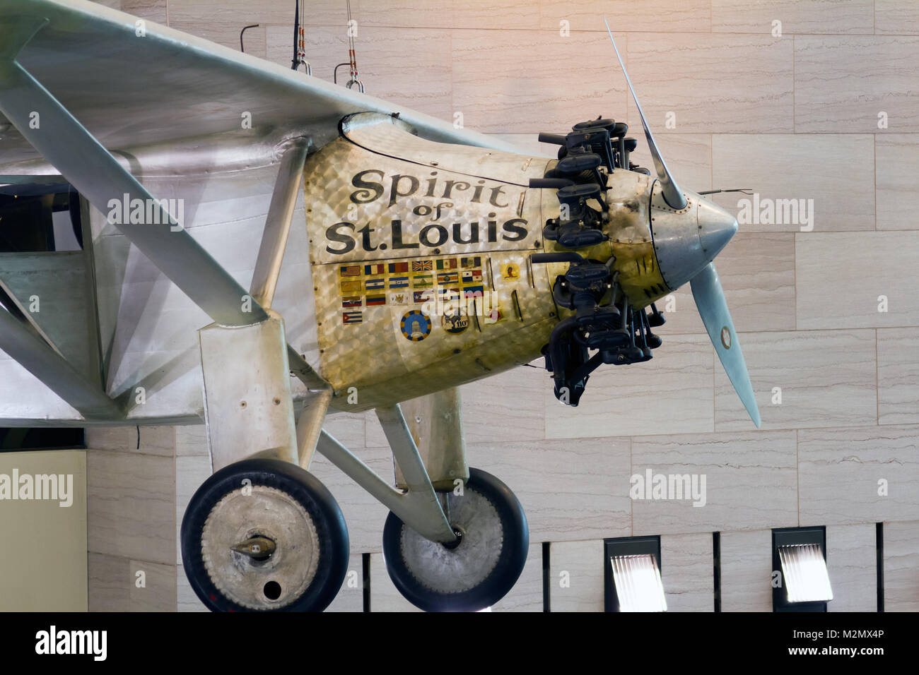 WASHINGTON D.C., USA - MAY 11, 2016: Spirit of St Louis aircraft, Charles Lindbergh,Smithsonian National Air and Space Museum in Washington D.C. Smith Stock Photo