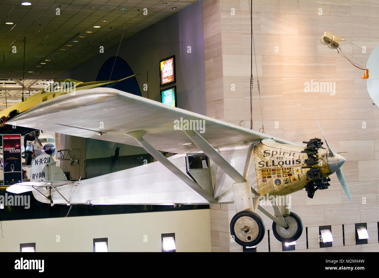 WASHINGTON D.C., USA - MAY 11, 2016: Spirit of St Louis aircraft, Charles Lindbergh at the Smithsonian National Air and Space Museum in Washington D.C Stock Photo