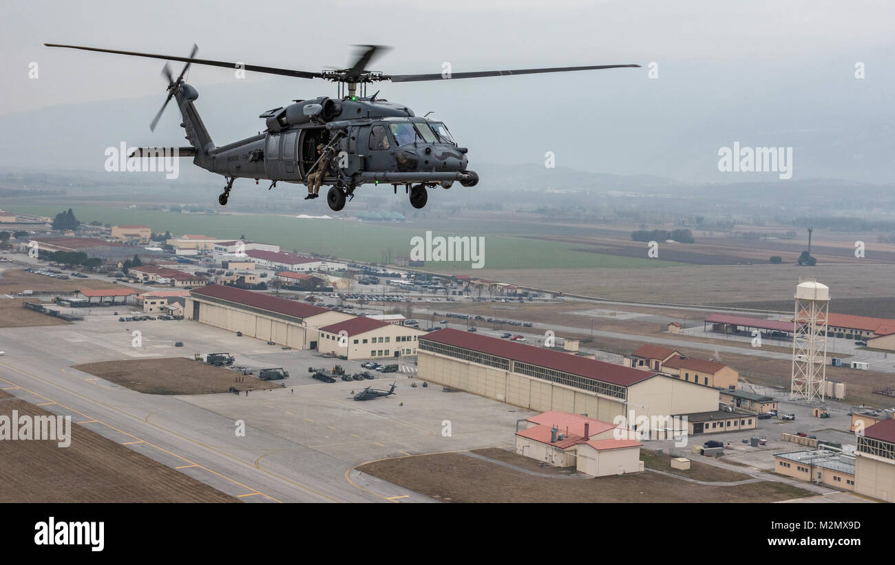 An HH-60G Pave Hawk helicopter assigned to the 56th Rescue Squadron ...