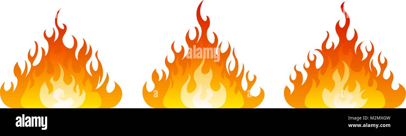 Fire icon set. Design element Stock Vector Image & Art - Alamy