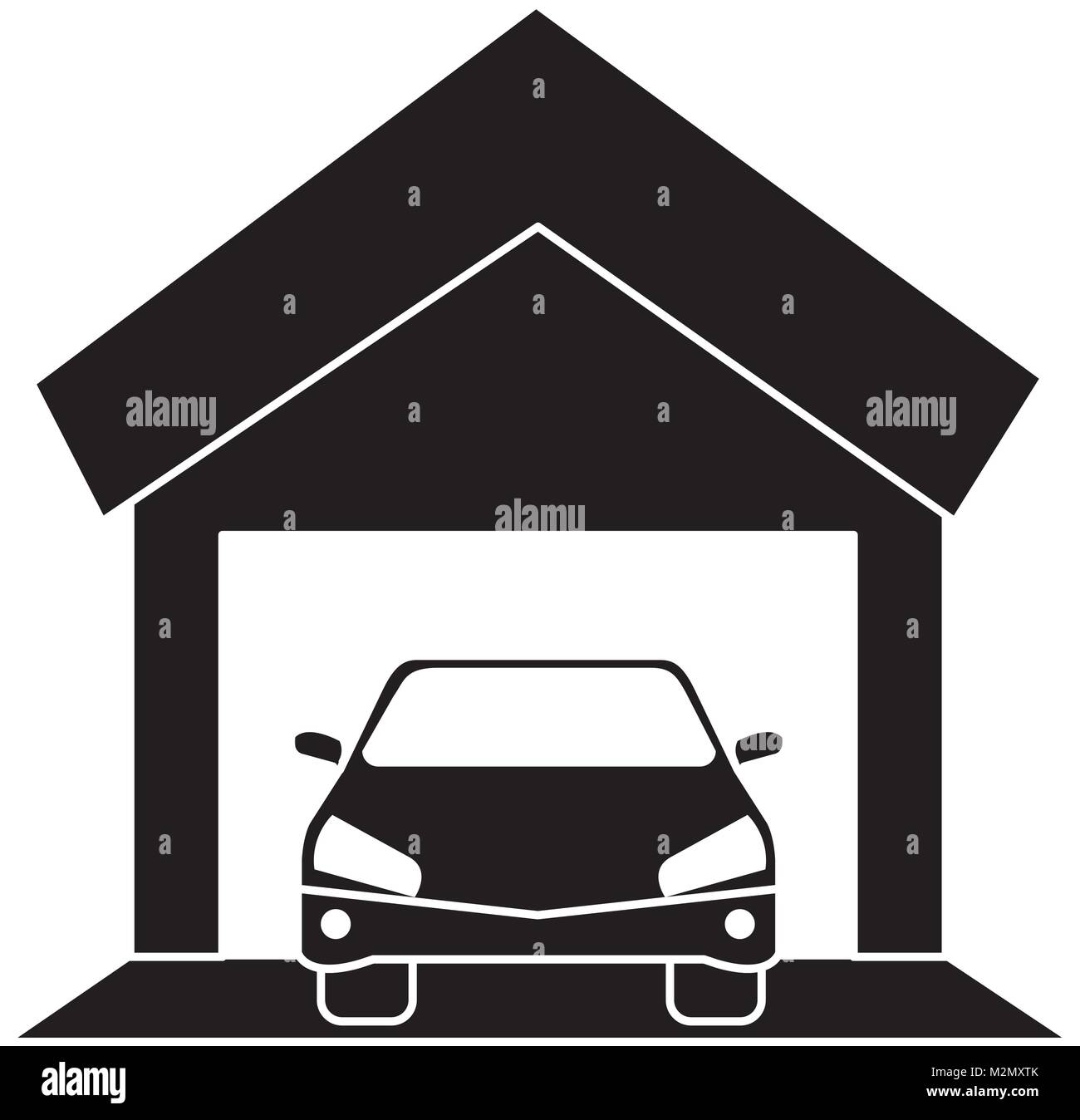 garage building with car Stock Vector Image & Art - Alamy