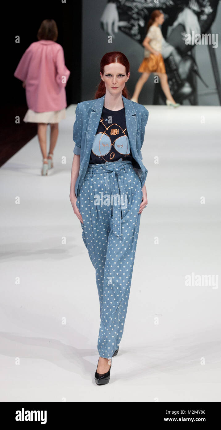 Australian model Alice Burdeu at Myer fashion preview 2012. Stock Photo