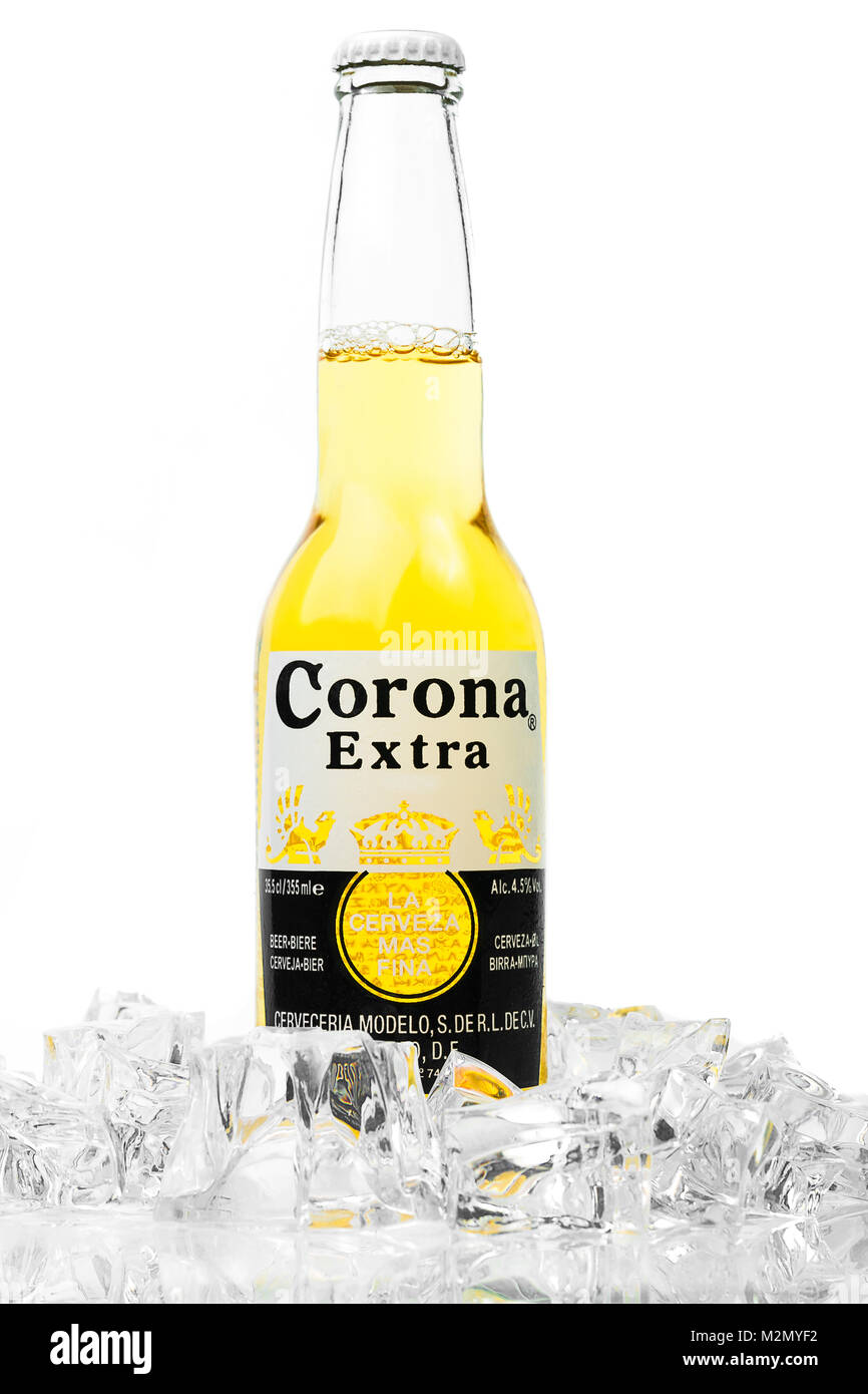 Trieste, Italy - June 23, 2016: Corona Extra is one of the top-selling  beers worldwide is a pale lager produced by Cerveceria Modelo in Mexico  Stock Photo - Alamy