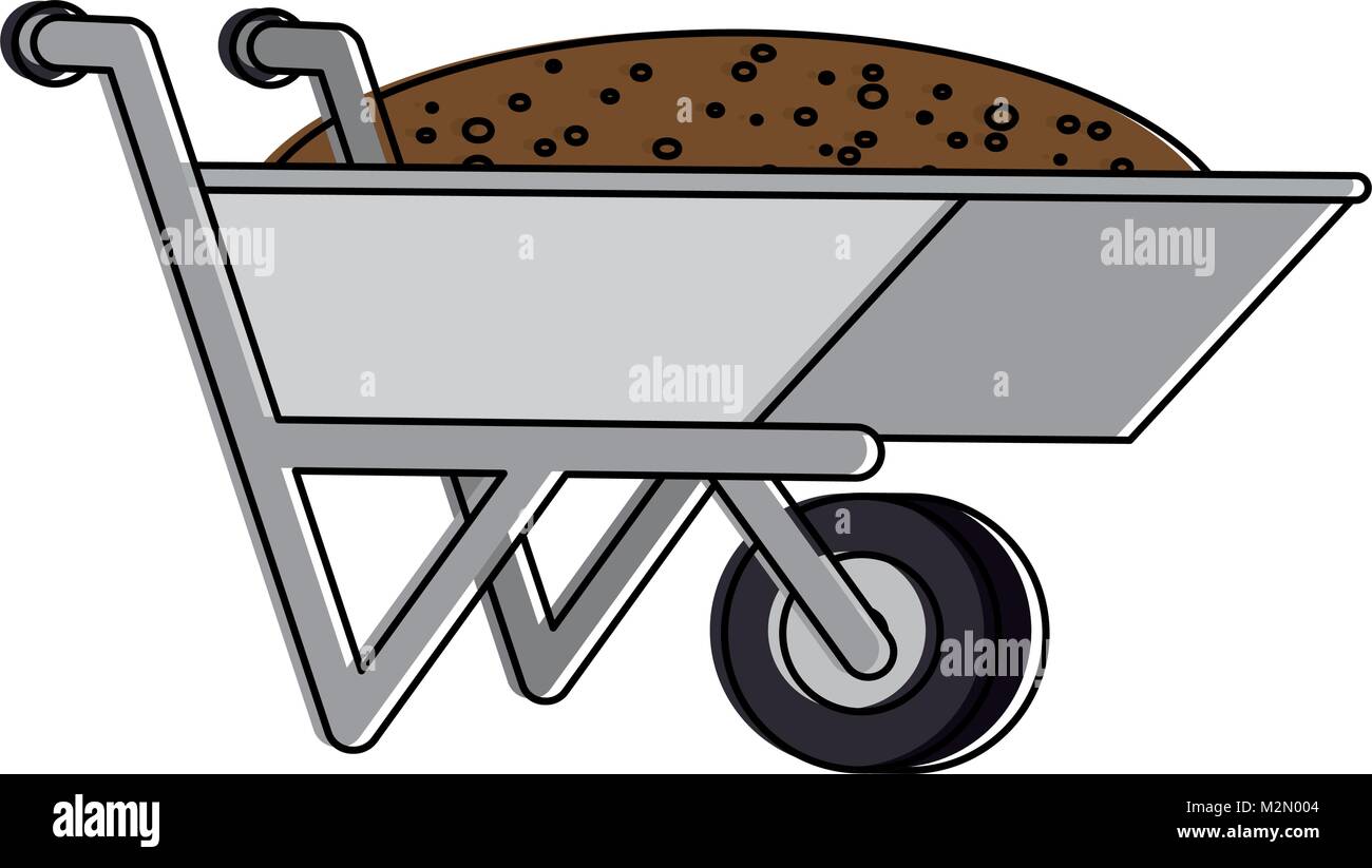 wheelbarrow with ground icon Stock Vector Image & Art - Alamy