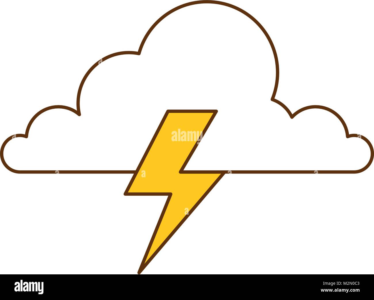 weather cloud rainy with ray Stock Vector Image & Art - Alamy