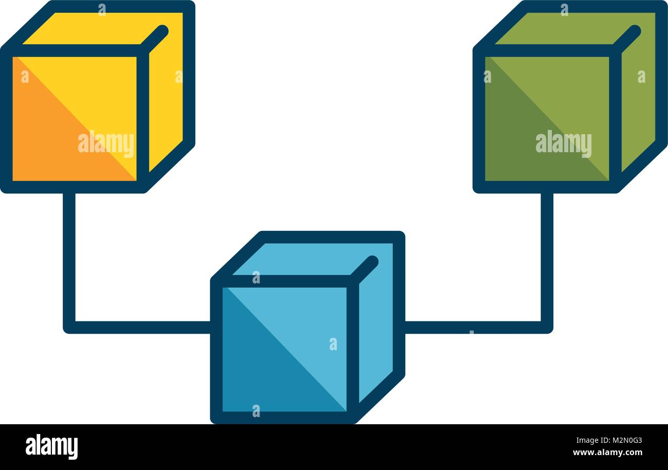 cubes network isolated icon Stock Vector Image & Art - Alamy