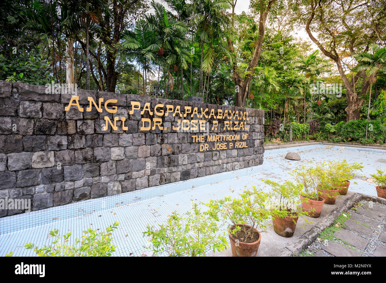 Manila, Philippines - Feb 4, 2018 : Sign at the Martyrdom of Dr. Jose ...