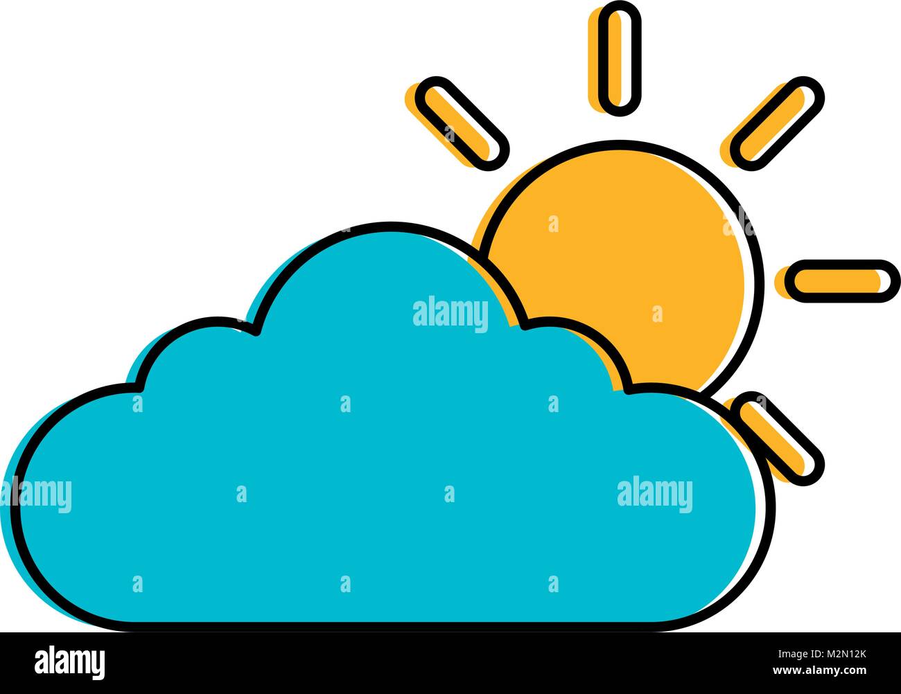 summer sun with clouds Stock Vector Image & Art - Alamy