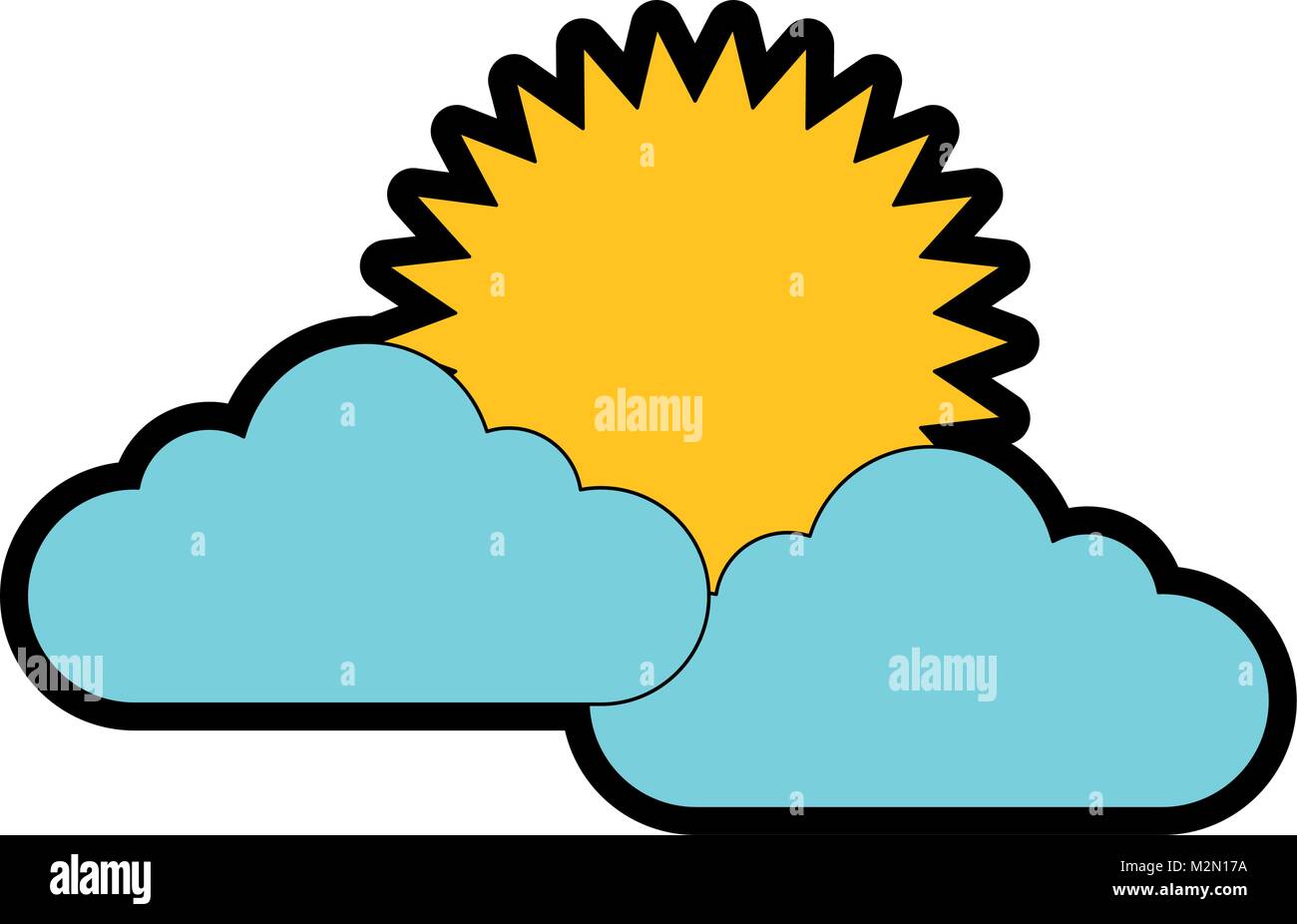 summer sun with clouds Stock Vector Image & Art - Alamy