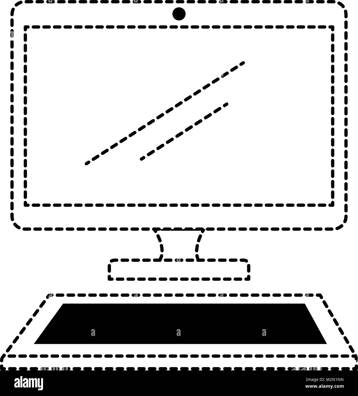 computer desktop isolated icon Stock Vector Image & Art - Alamy