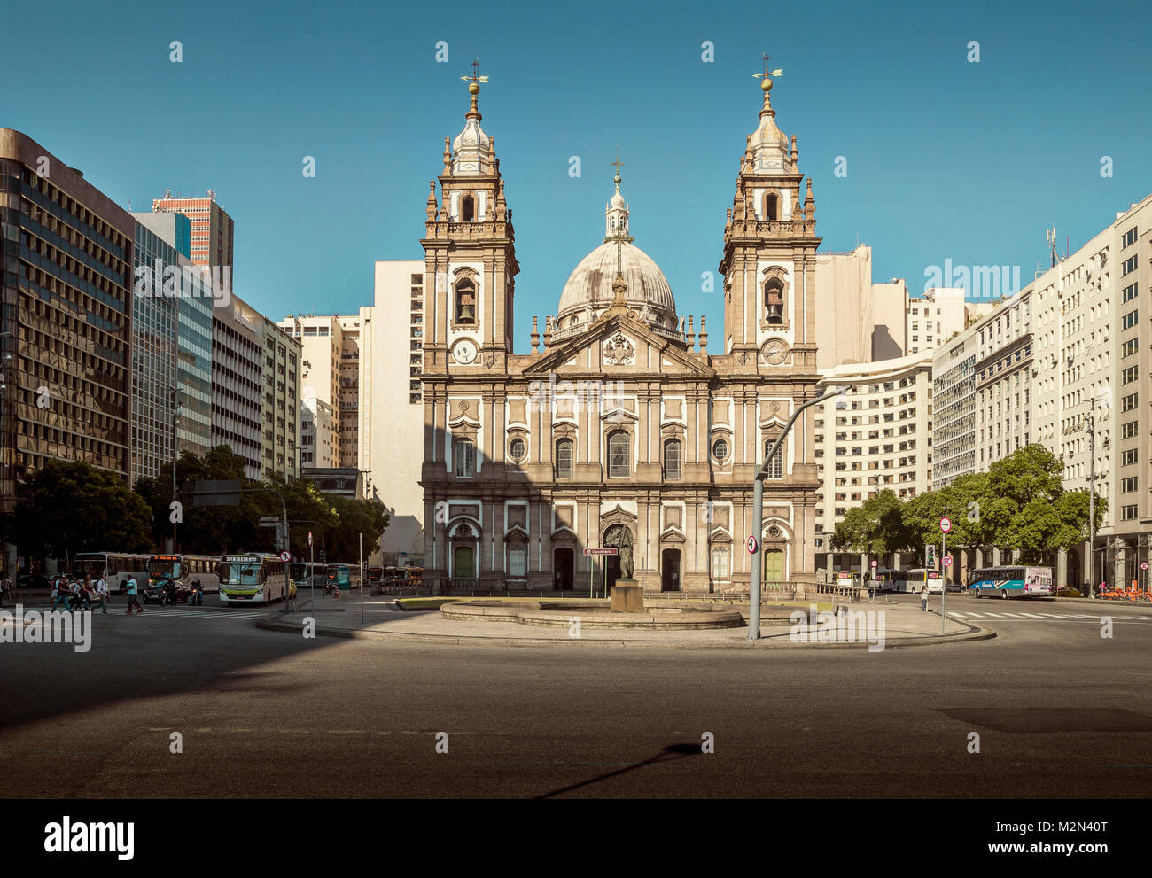 Rio de Janeiro, Brazil - December 15, 2017: Candelaria Church in downtown Rio de Janeiro, Brazil Stock Photo