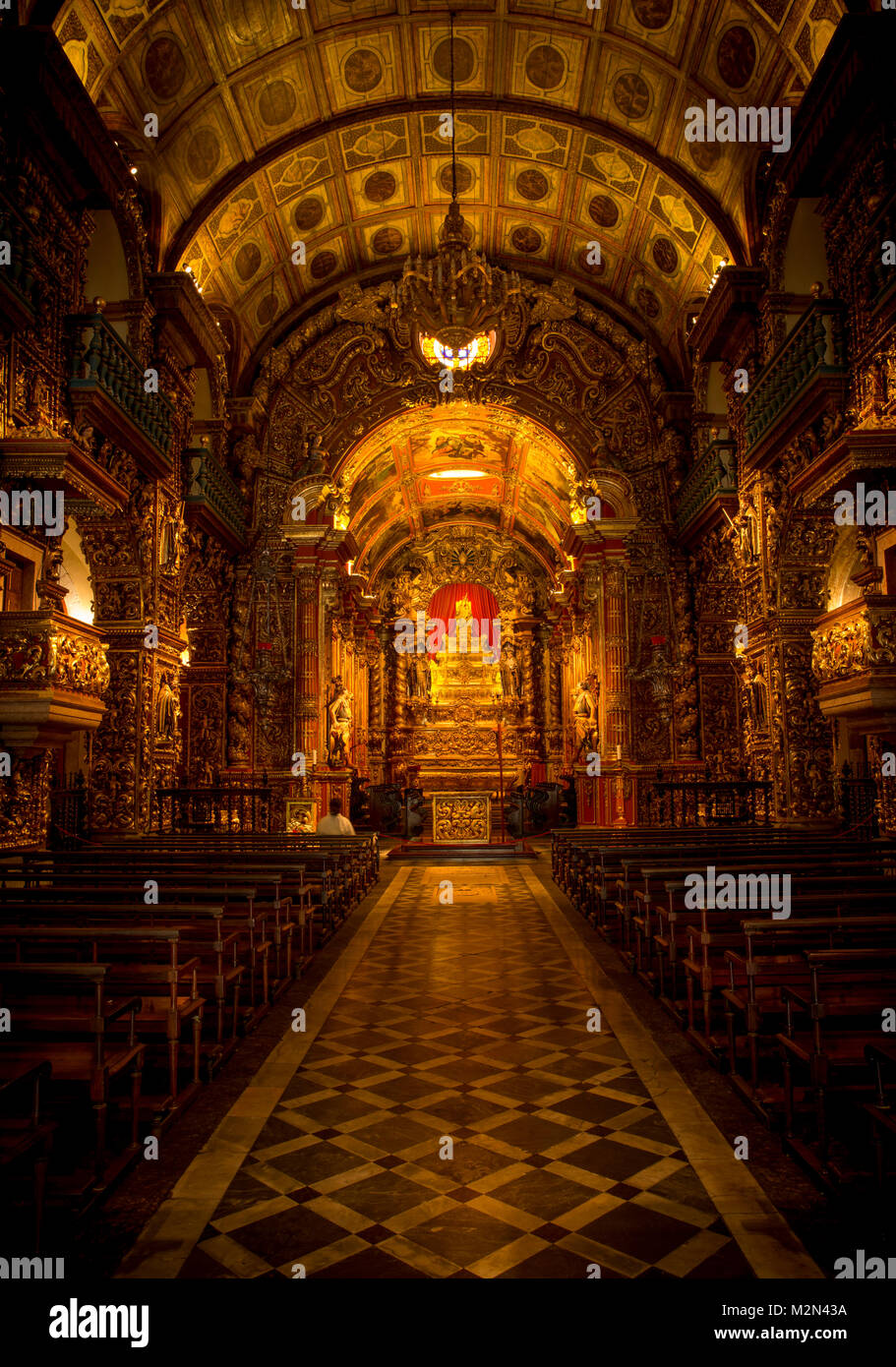 Sao Bento Monastery (Abbey of Our Lady of Montserrat) in Rio de Janeiro, Brazil Stock Photo