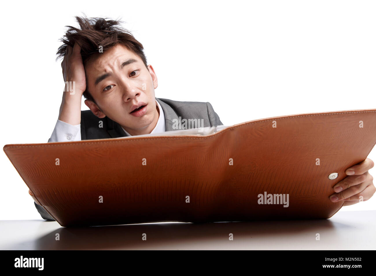The exhausted business young man Stock Photo Alamy