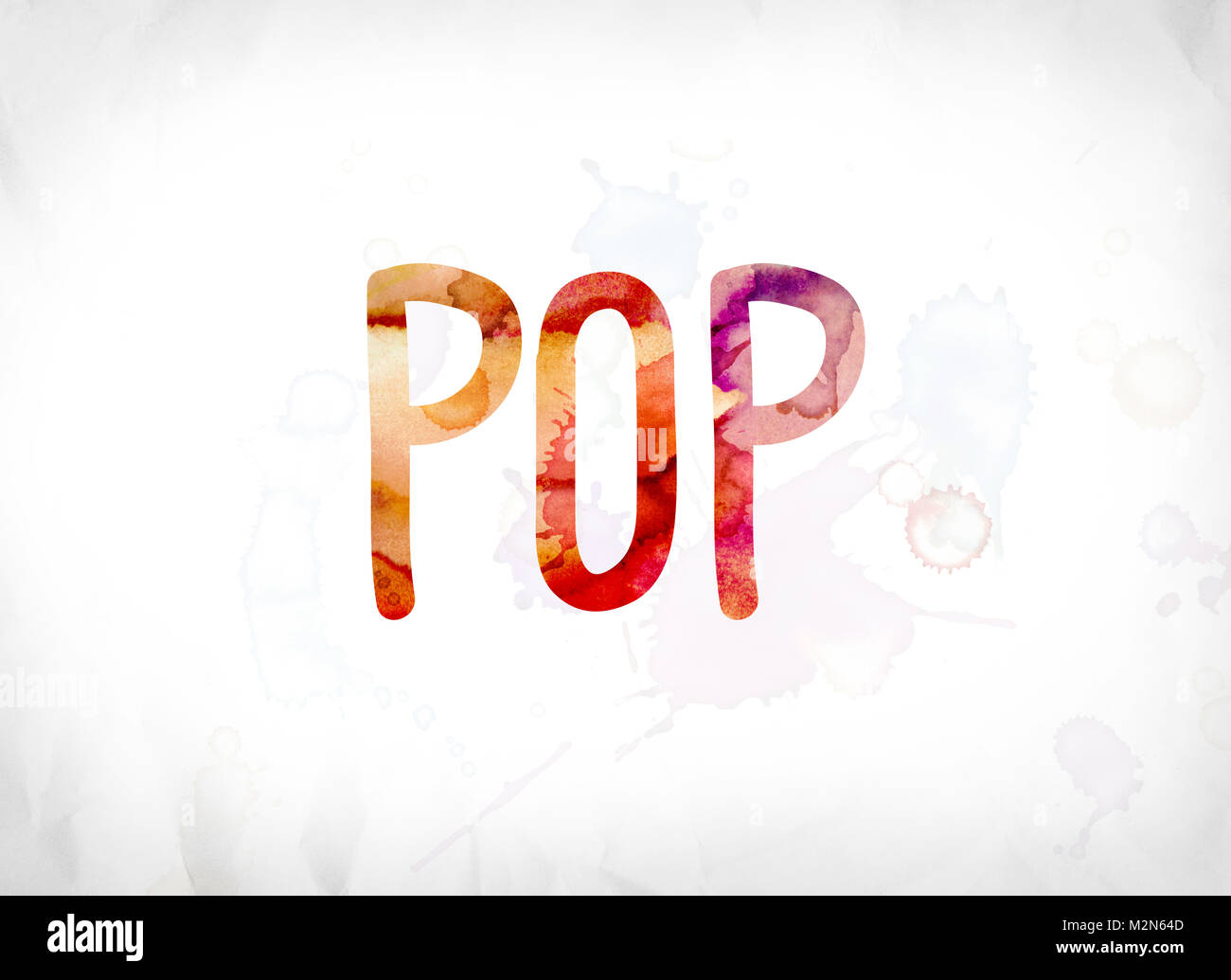 The word Pop concept and theme painted in colorful watercolors on a white  paper background Stock Photo - Alamy