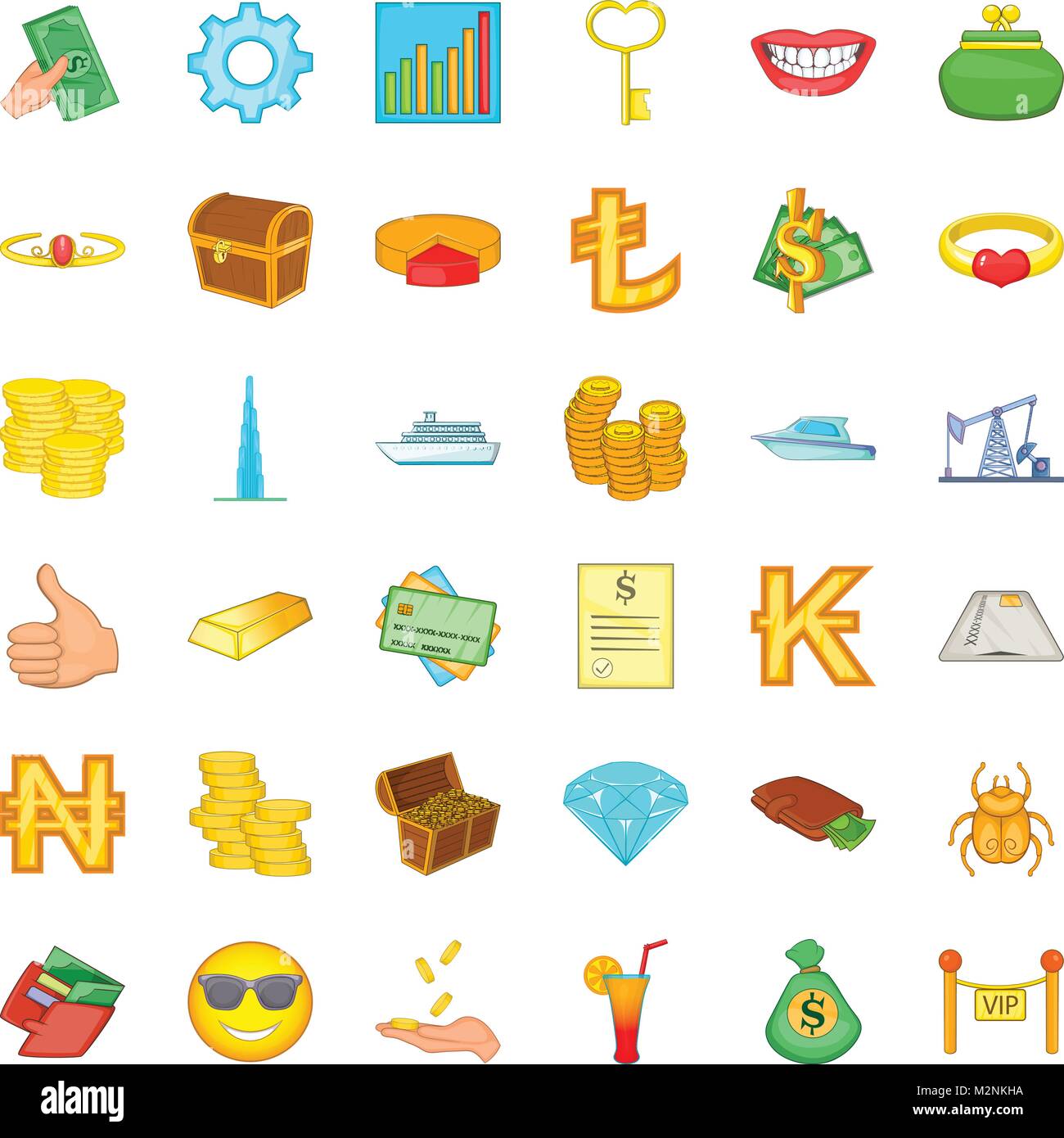 Necessary icons set, cartoon style Stock Vector Image & Art - Alamy