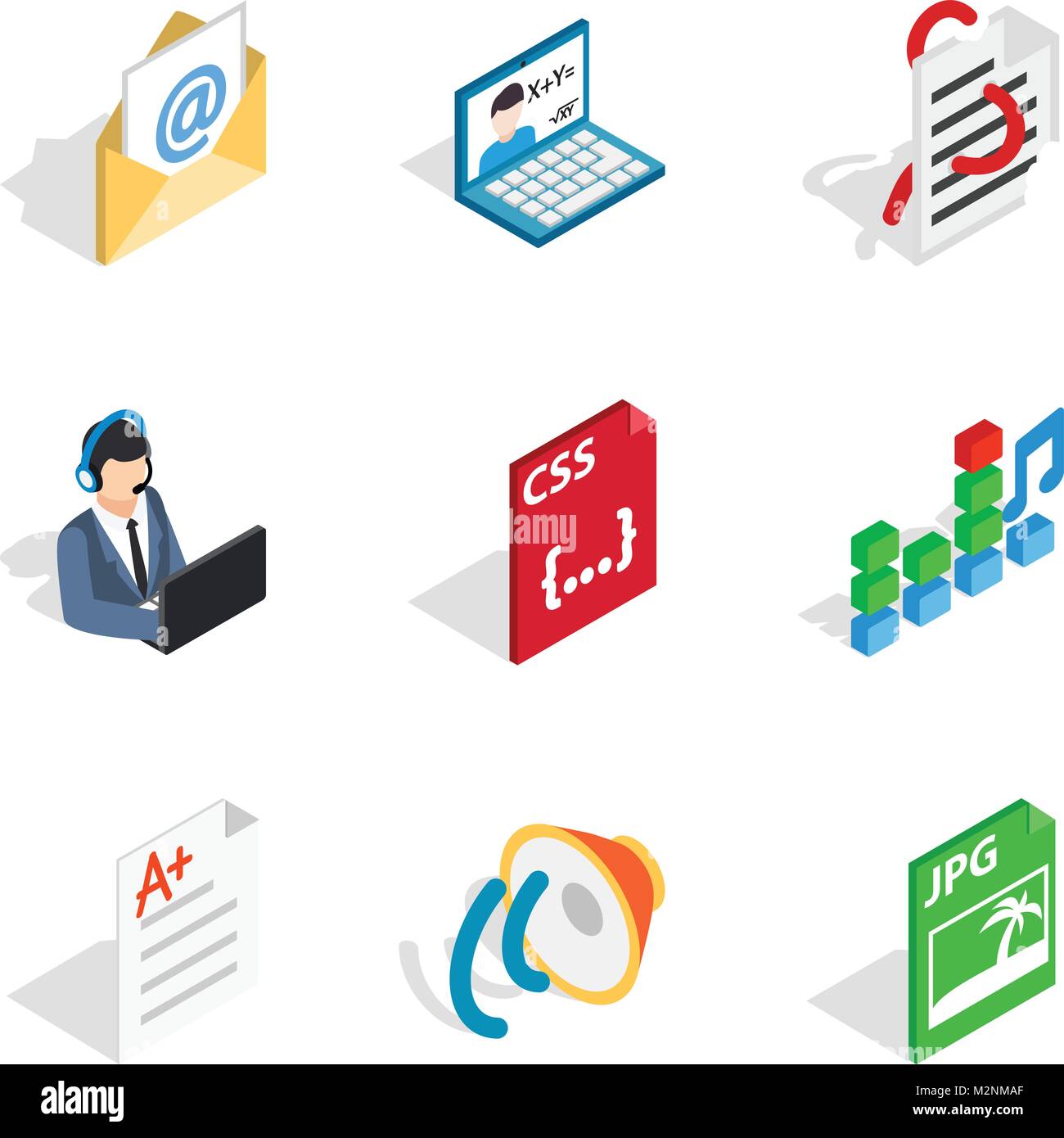 Office 3d business icons clipboard with page hi-res stock photography ...
