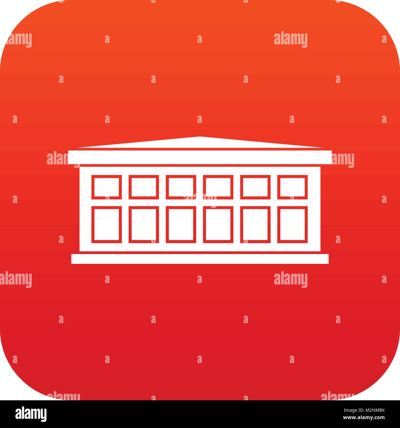 Building icon digital red Stock Vector Image & Art - Alamy