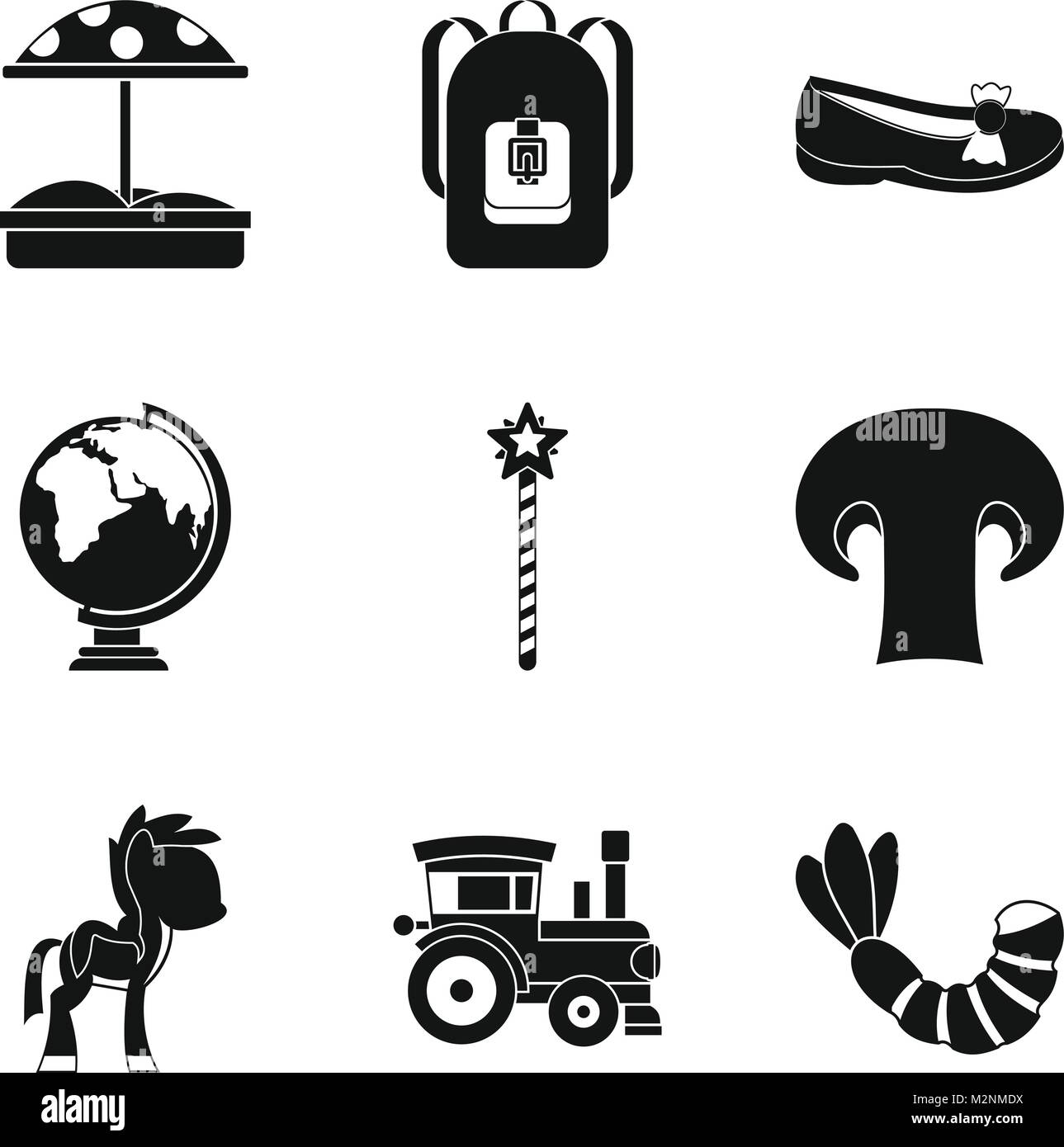 Nursery school icons set, simple style Stock Vector Image & Art - Alamy