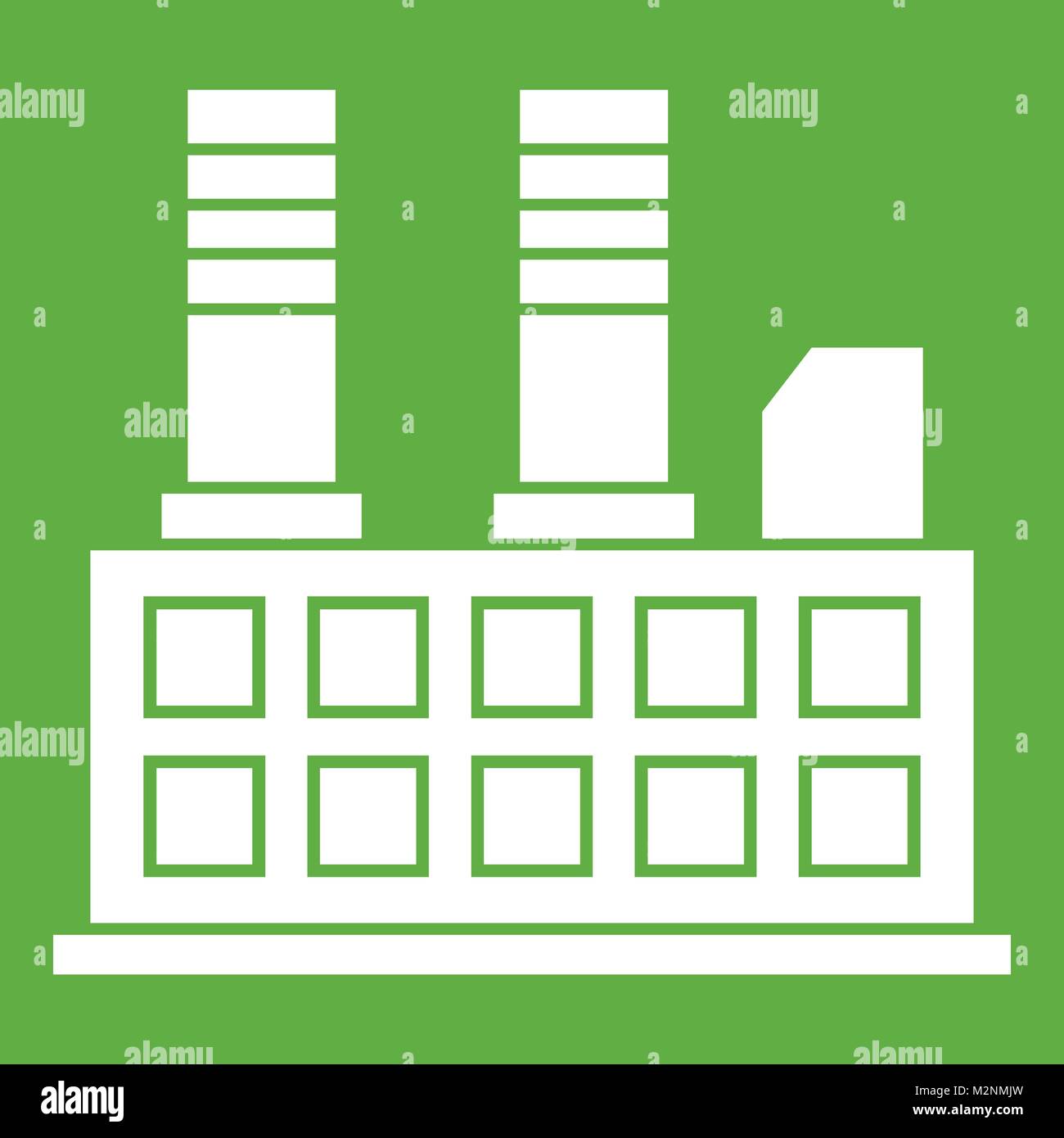 Factory building icon green Stock Vector Image & Art - Alamy