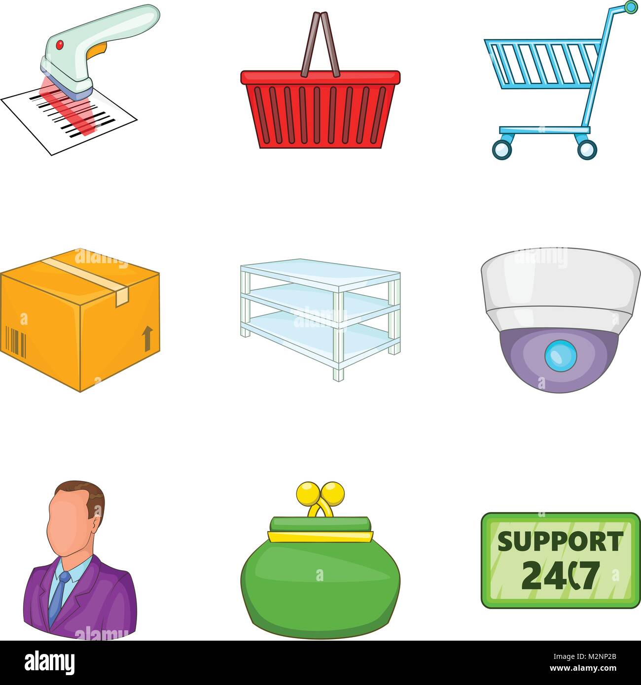 Online job icons set, cartoon style Stock Vector Image & Art - Alamy