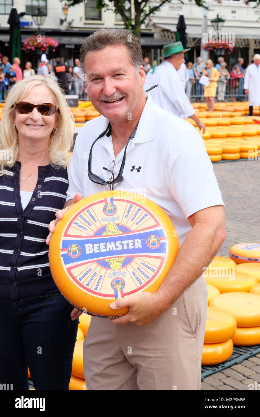 Scenes of Alkmaar, Home of the Dutch Summer Cheese Market Stock Photo