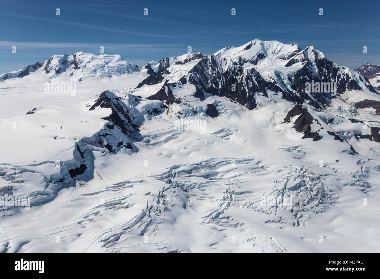 Barkley Ridge Along Bagley Icefield Denali National Park Stock Photo