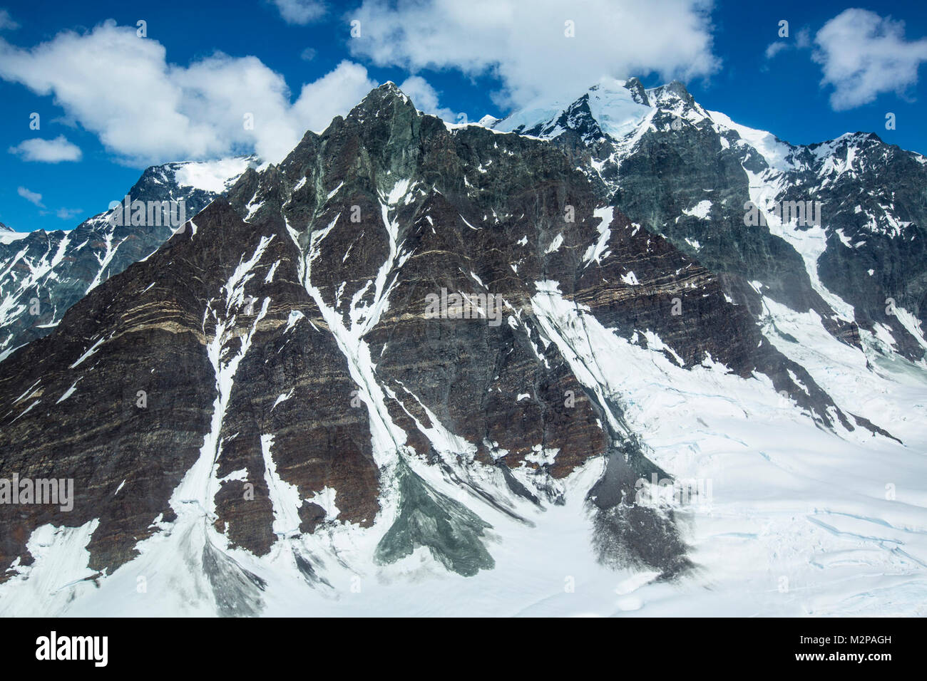 Barkley Ridge Along Bagley Icefield Denali National Park Stock Photo