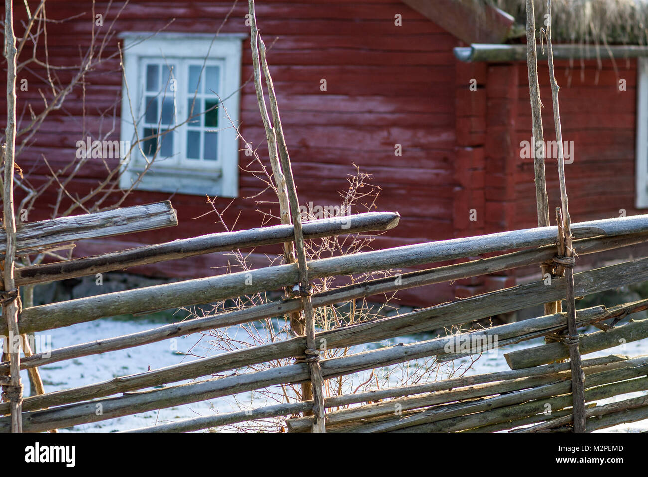 Skåne Farmstead, Skånegården (Stockholm, Sweden) Stock Photo