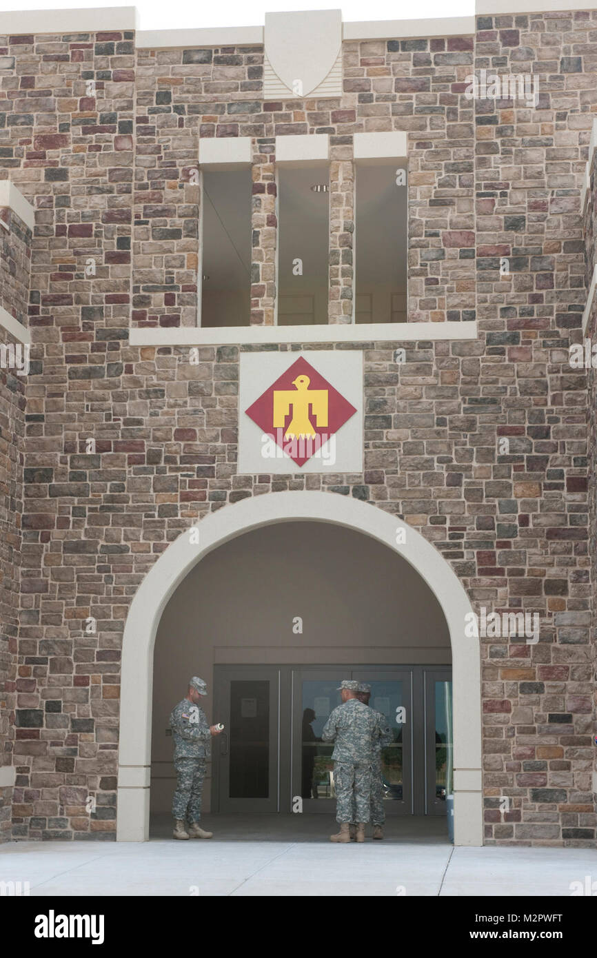 The front of the new Armed Force Reserve Center resembles the National