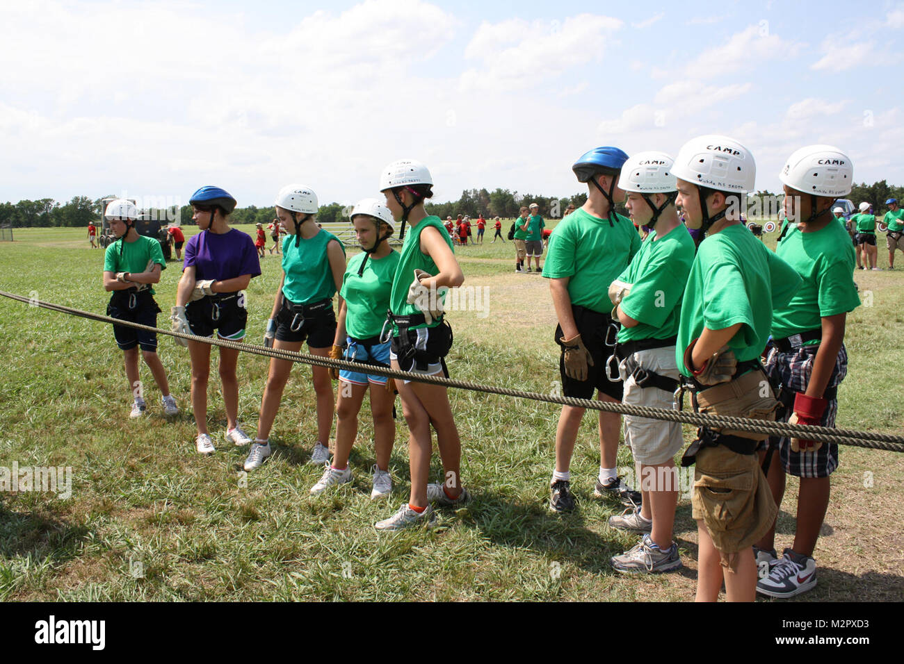 Camper and volunteers at the Oklahoma National Guard's Kids Kamp 2011 ...