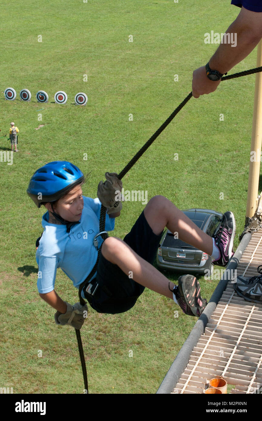Camper and volunteers at the Oklahoma National Guard's Kids Kamp 2011 ...