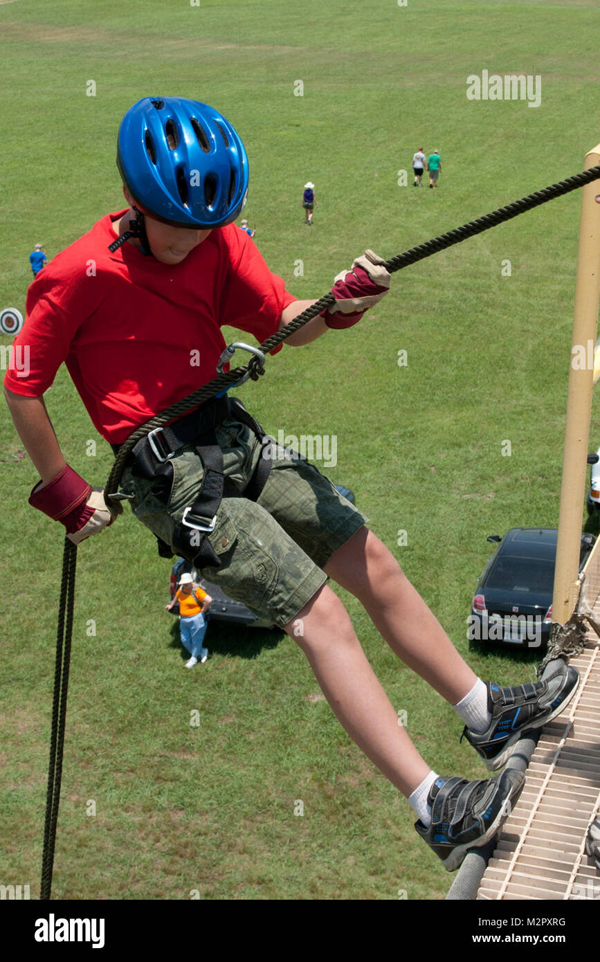 Camper and volunteers at the Oklahoma National Guard's Kids Kamp 2011 ...