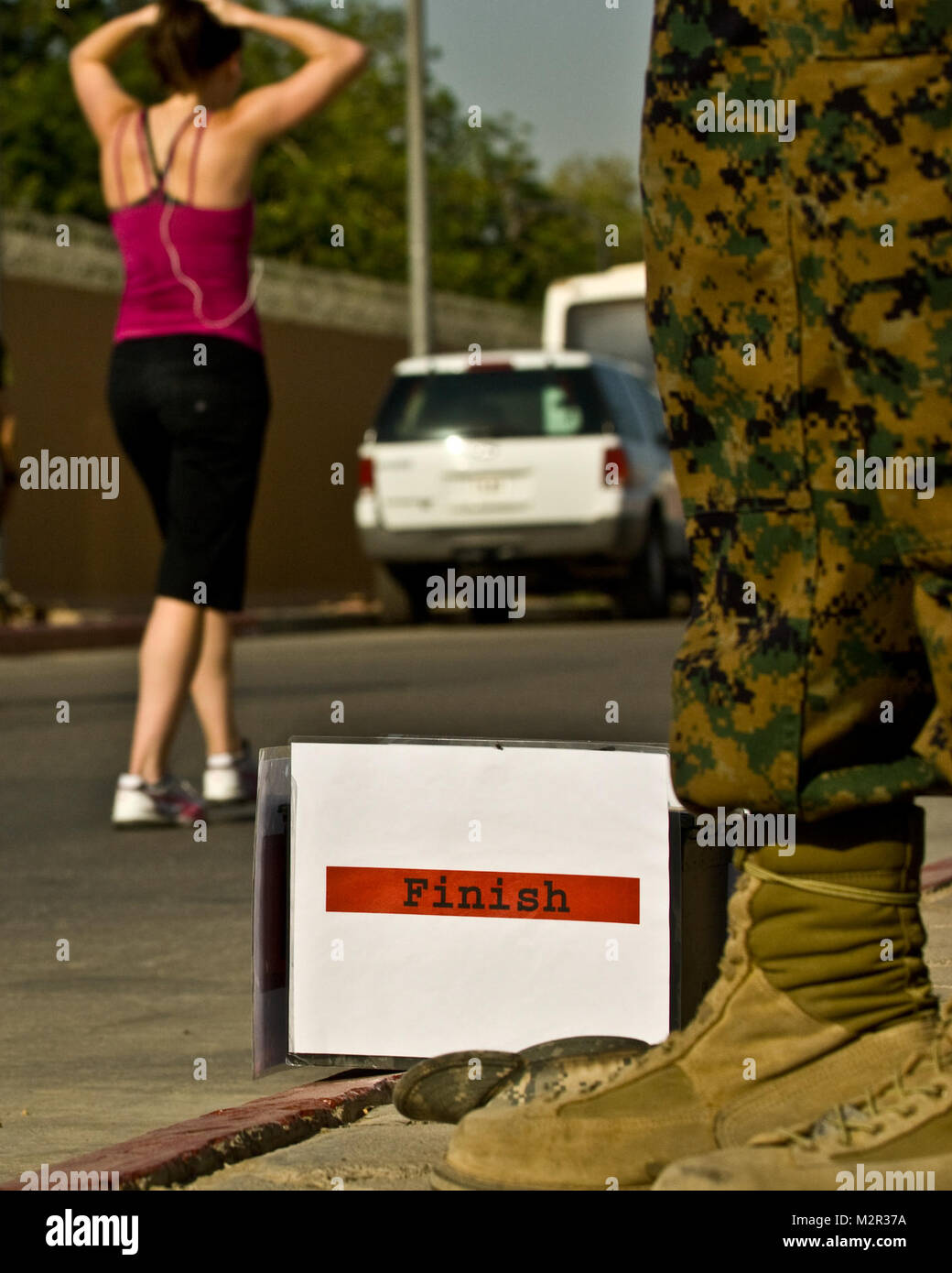 Leslie McNamara, a contestant in the Marine Physical Fitness