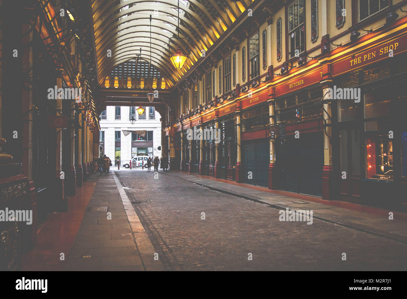 The Leadenhall Market - a passage in the heart of London, city of London, England, Great Britain, Stock Photo