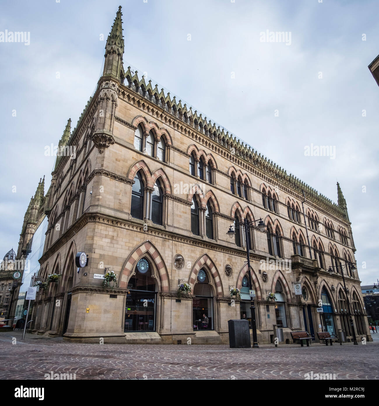 The Wool Exchange Building, Bank Street, Bradford, West Yorkshire, England. Stock Photo