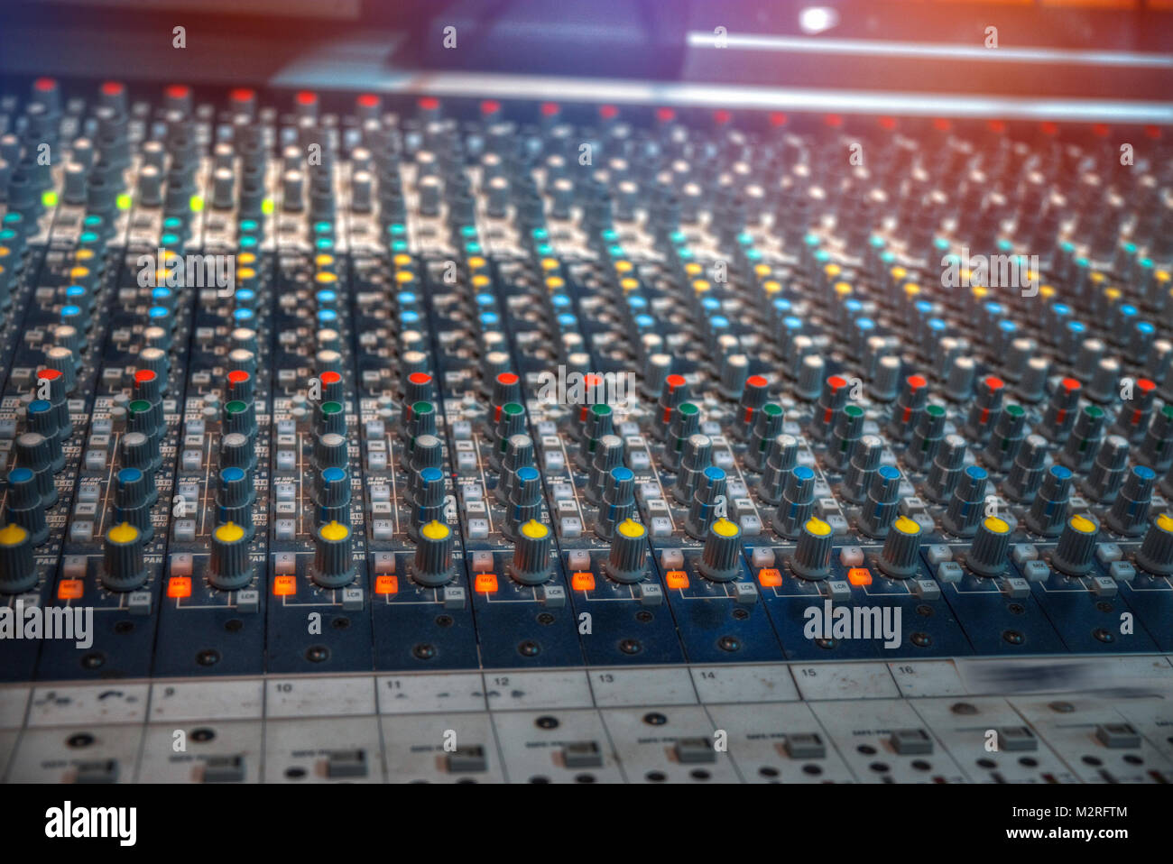 Sound panel for working in the studio and on TV projects Stock Photo ...