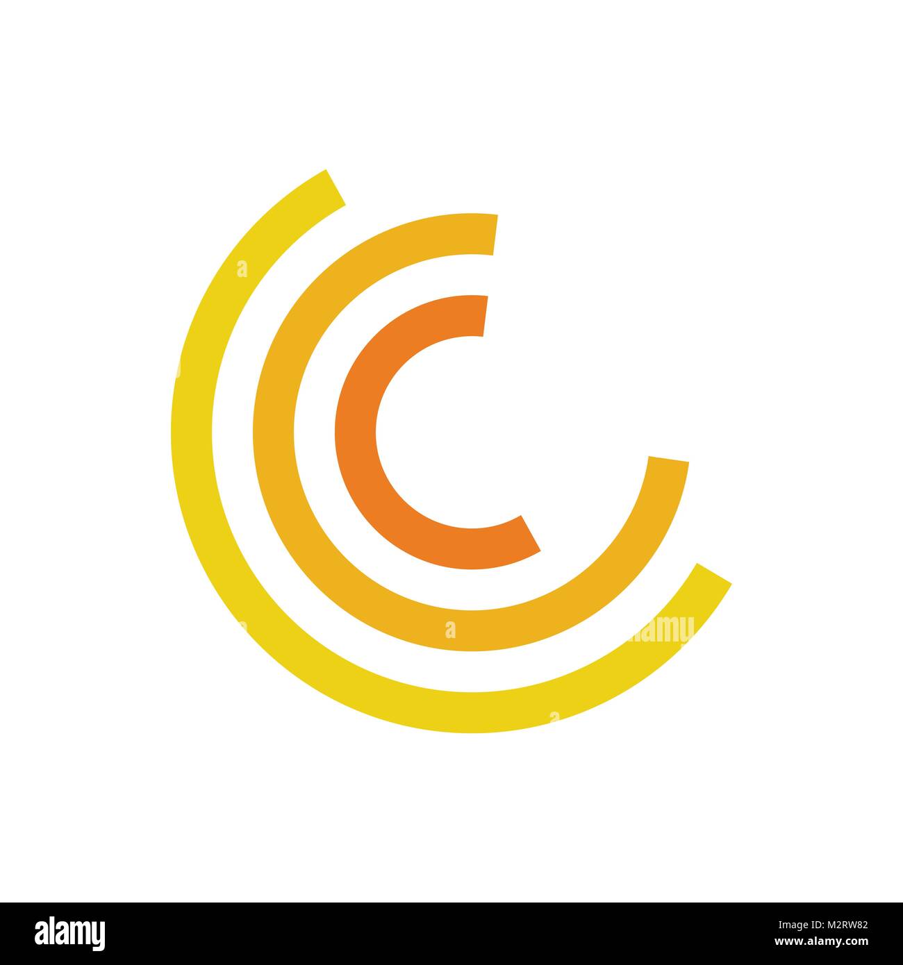 half circle logo design