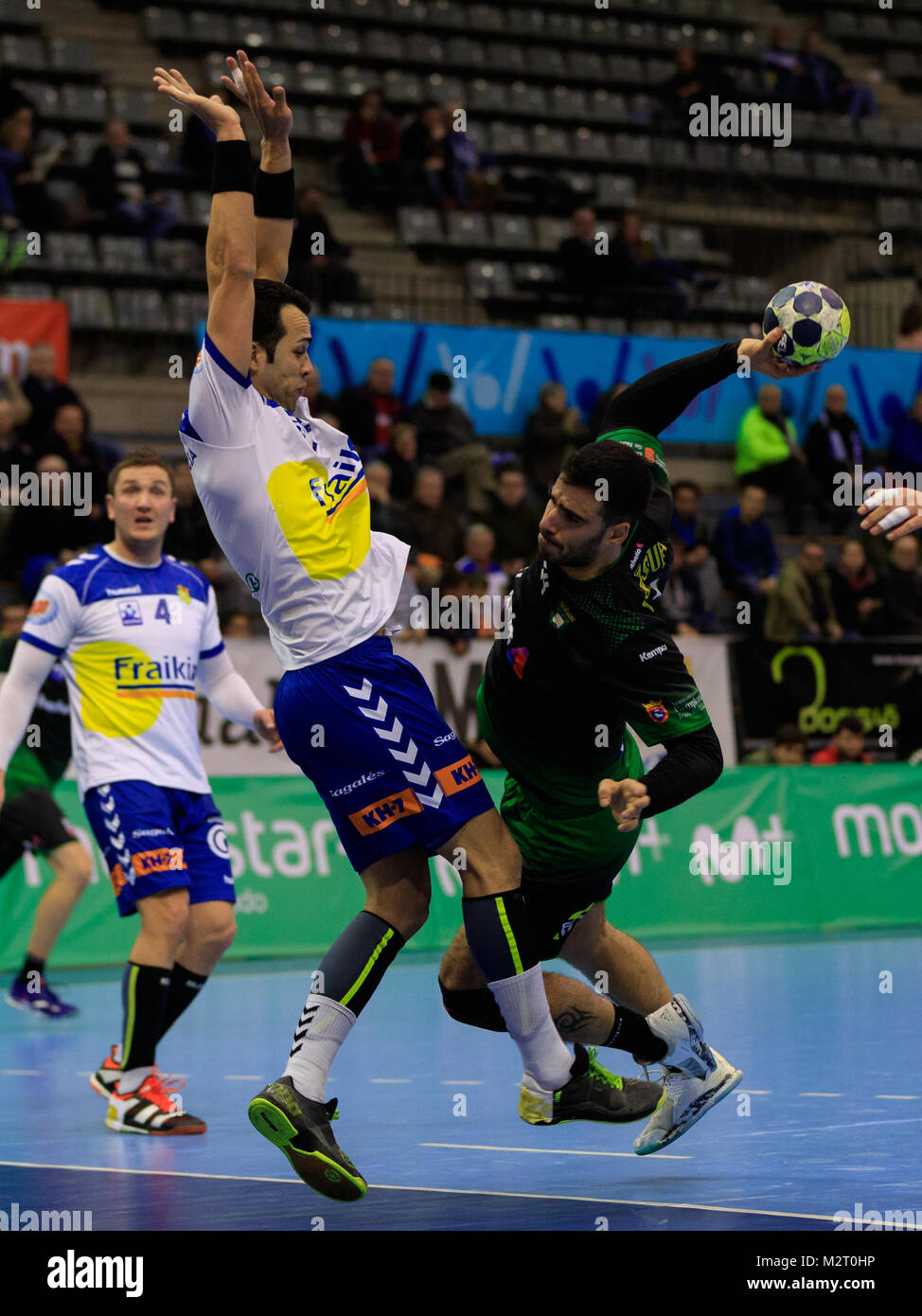 Granollers, Spain. February 7th February, 2018. Match of Spanish Handball  ASOBAL League between BM. Granollers and Helvetia Anaitasuna. Credit: UKKO  Images/Alamy Live News Stock Photo - Alamy