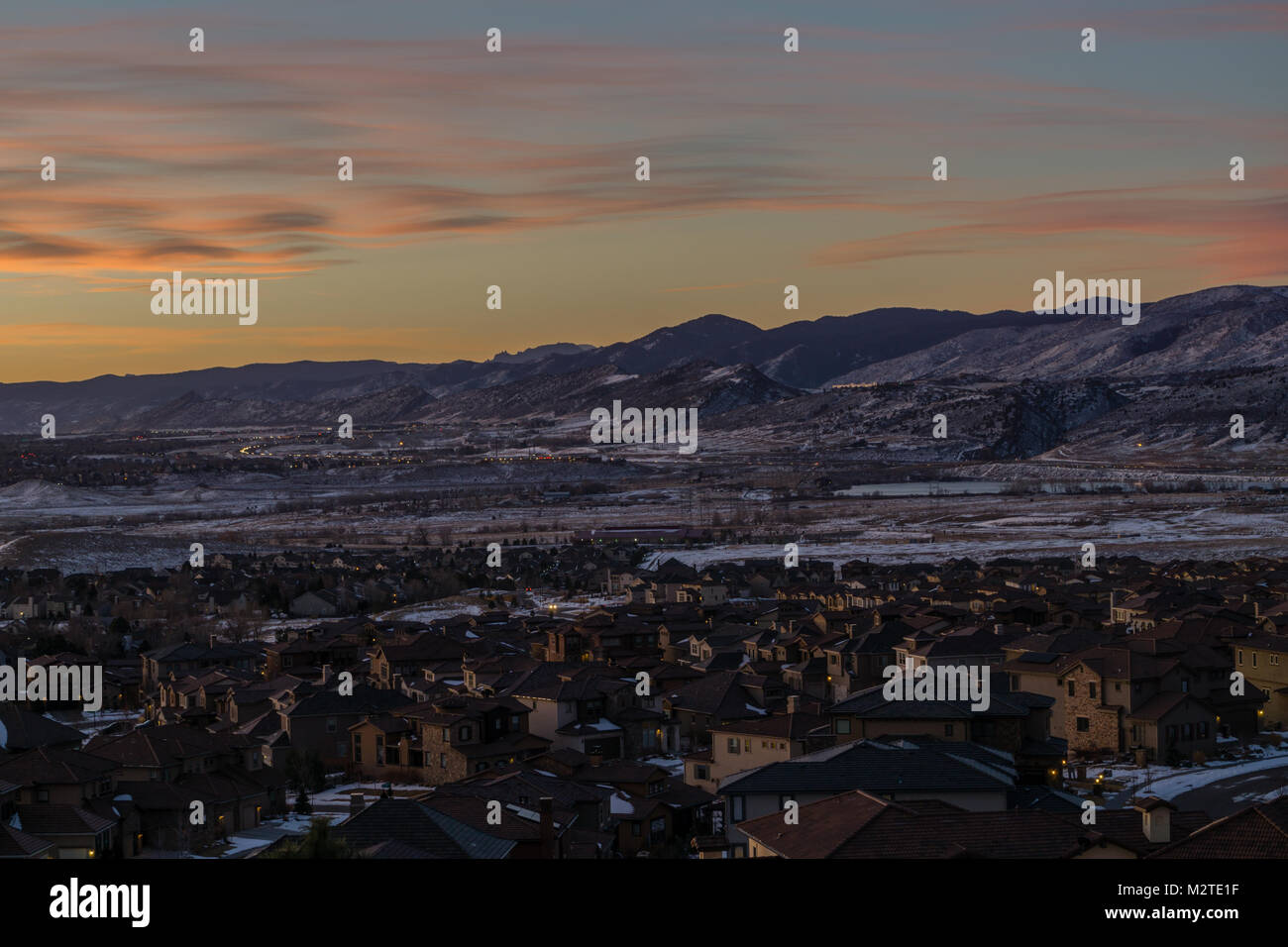 Subdivision on the side of Green Mountain, Lakewood, Colorado Stock
