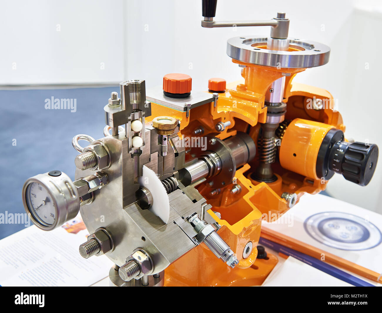 Hydraulic Diaphragm Metering Pump in section Stock Photo Alamy