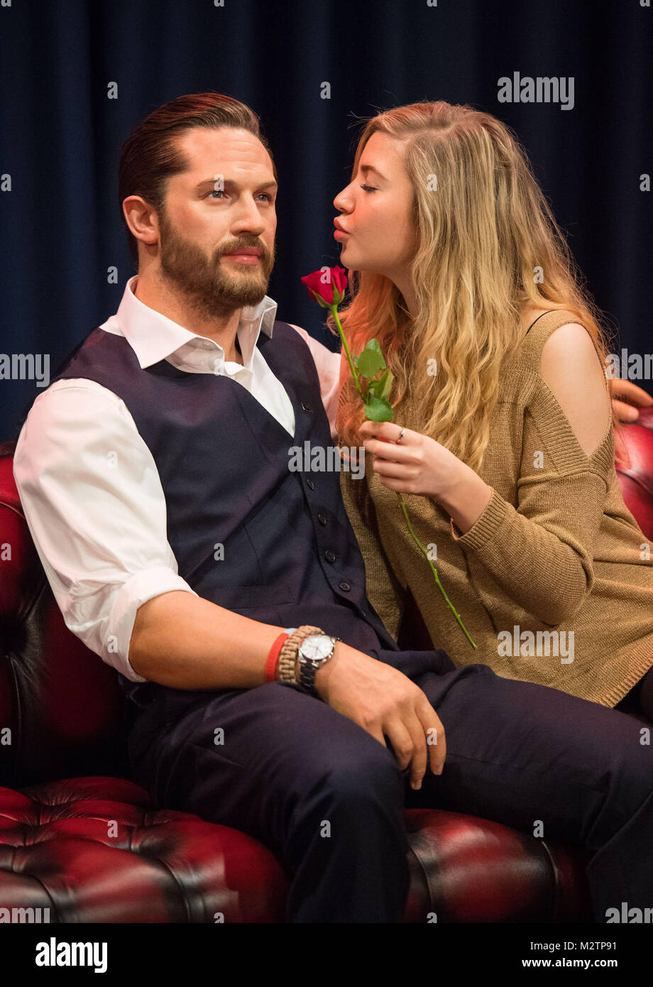 Eli Anguolova With The New Madame Tussauds Waxwork Figure Of Actor