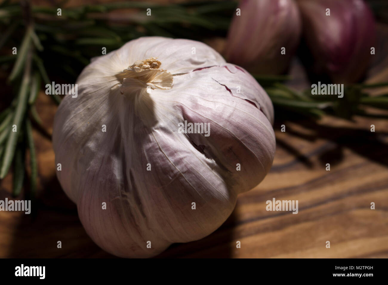 Garlic and Rosemary 2 Stock Photo