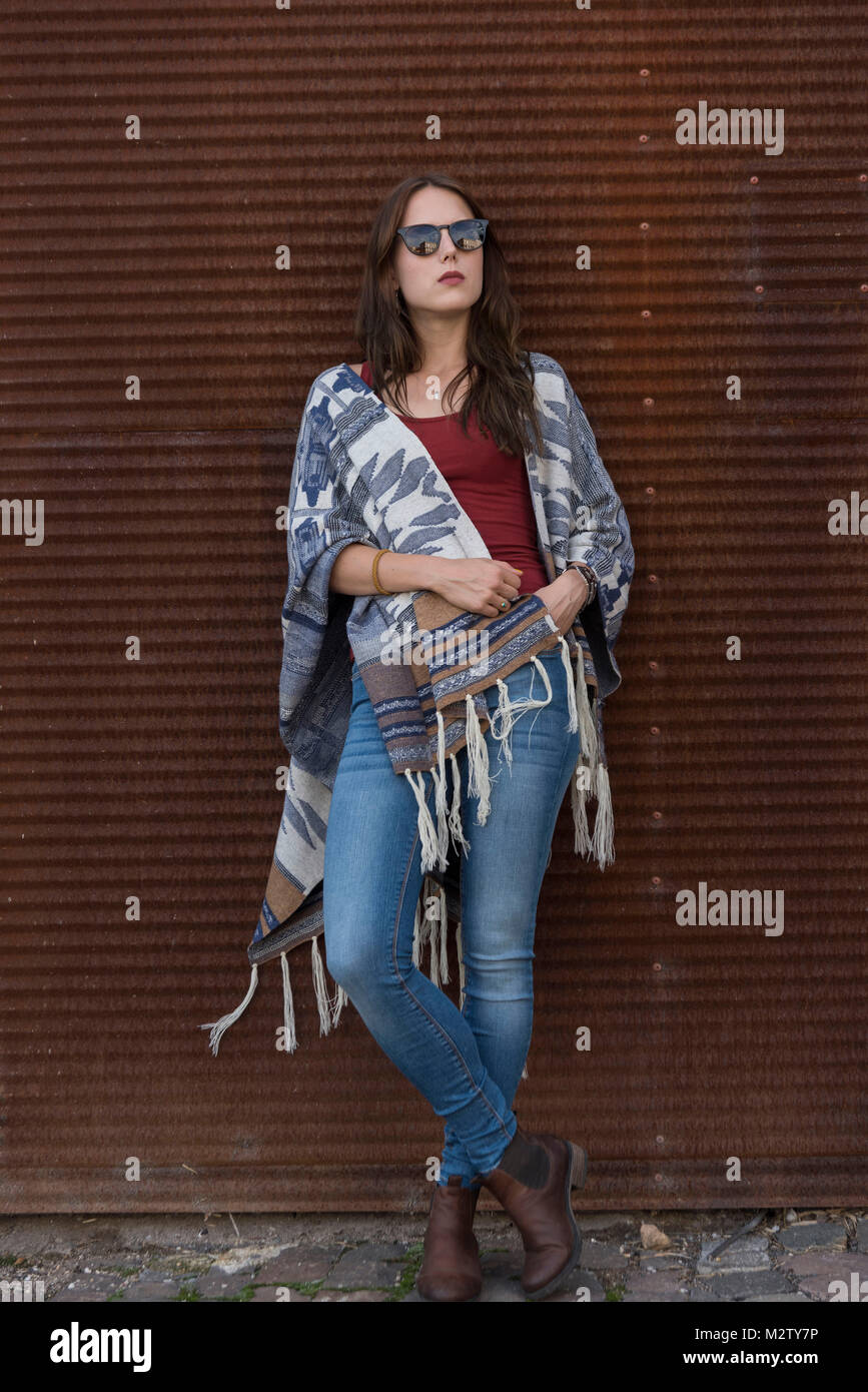 Young woman outside Stock Photo Alamy