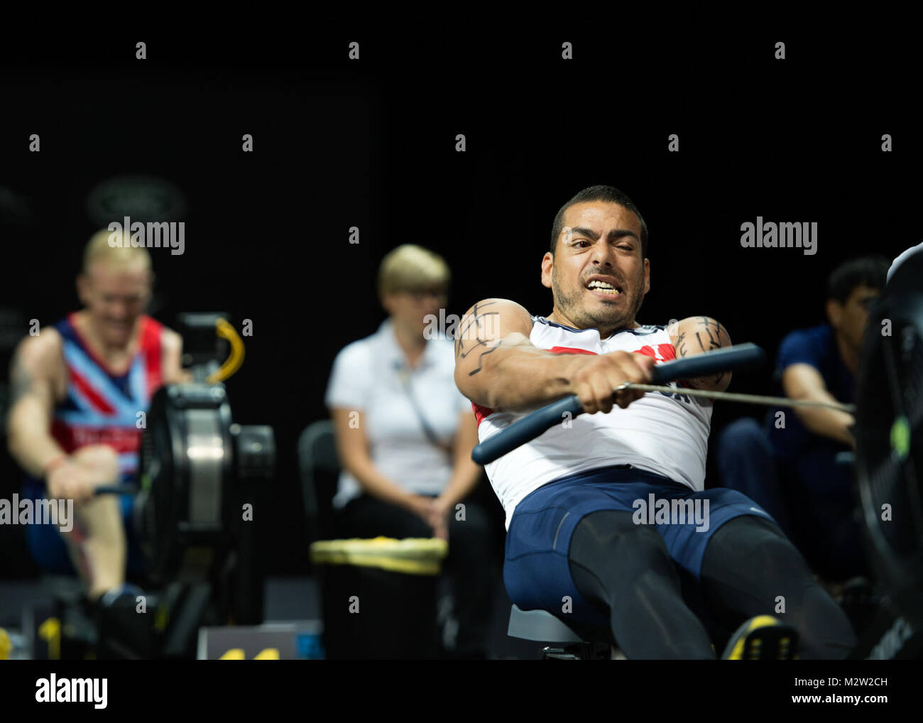 Indoor Rowing Army U.S. Army Staff Sgt. Michael Kacer competes in indoor rowing during the ...