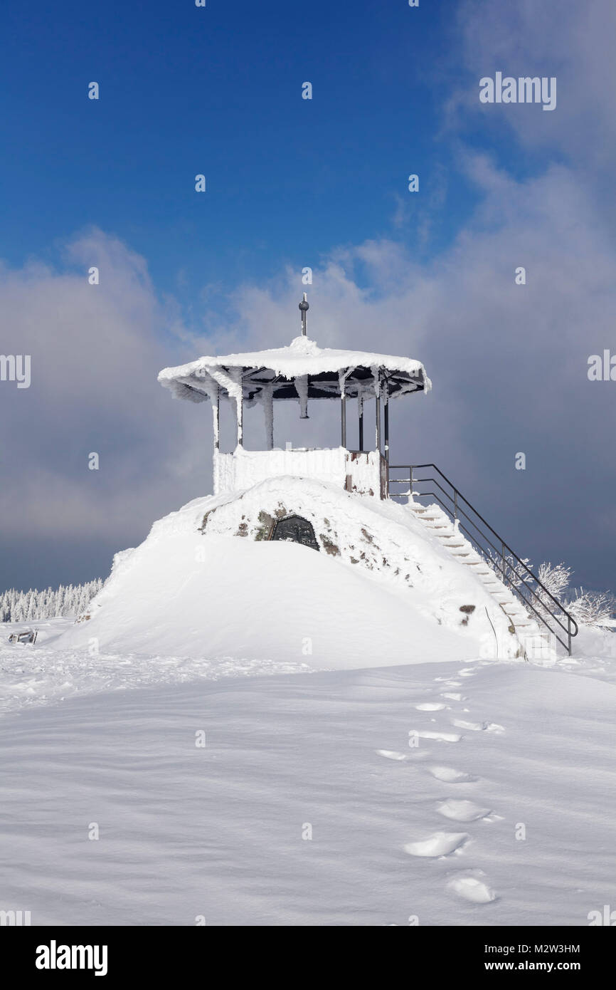 hut for viewing on the summit of the Kandel, Black Forest, Baden-Wurttemberg, Germany Stock Photo