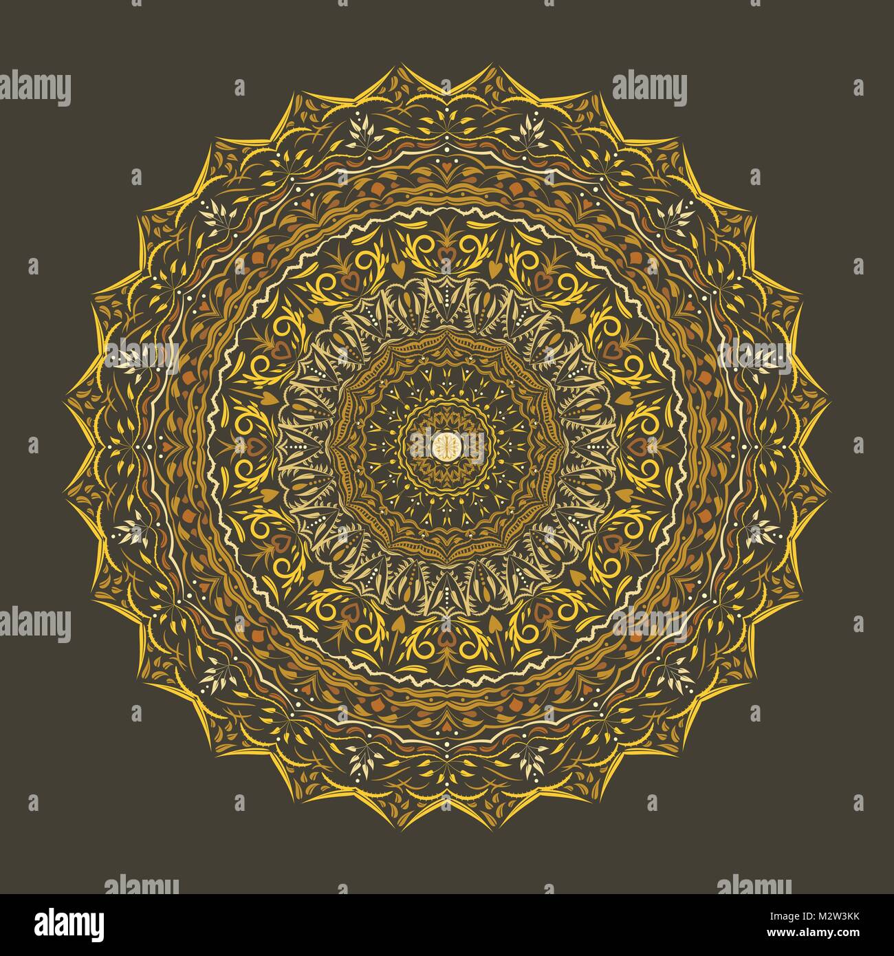 Vector Hand Drawn Mandala Art Abstract Pattern Vintage