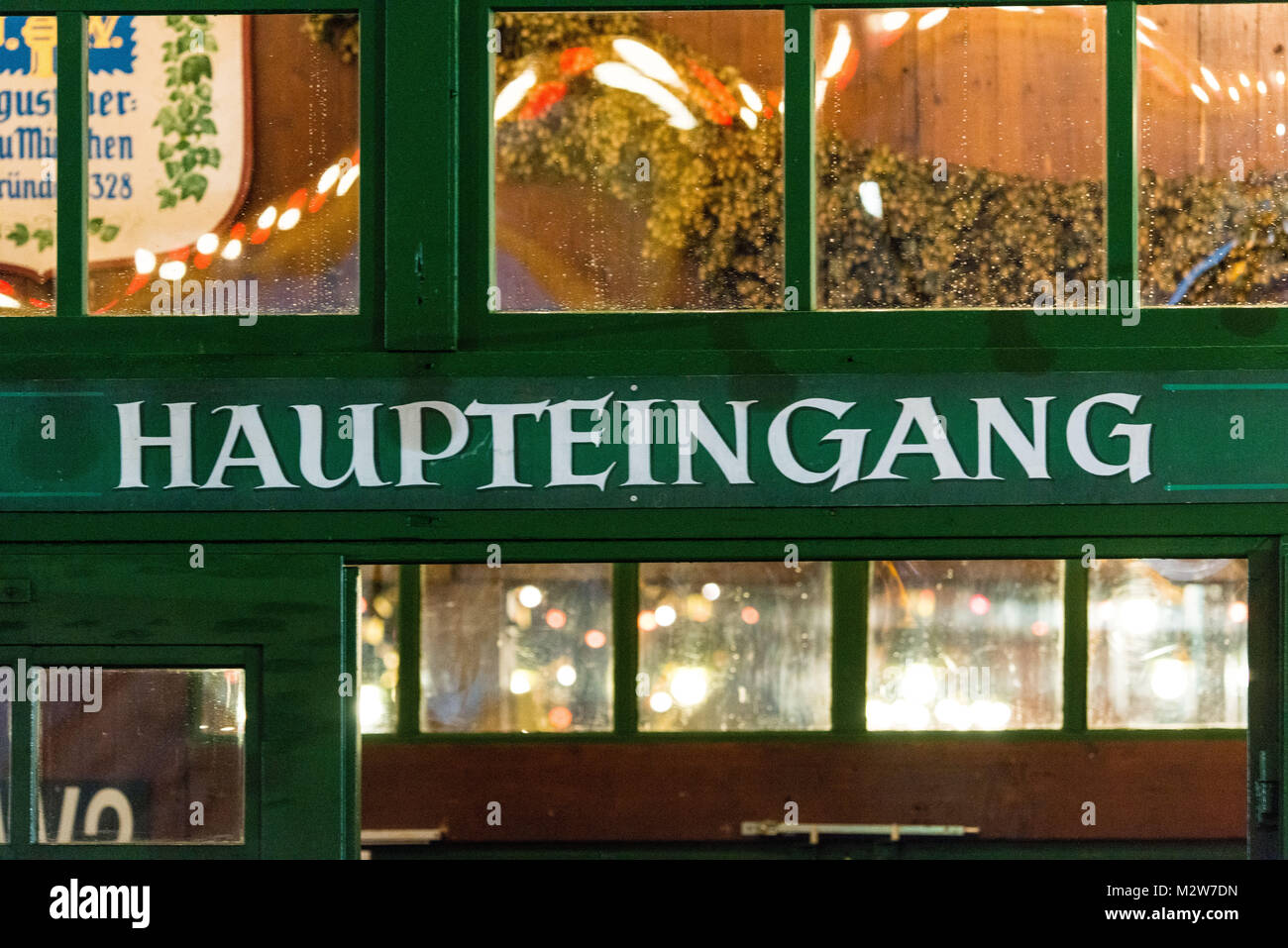 Beer tent, entrance, Oktoberfest, Munich Stock Photo - Alamy