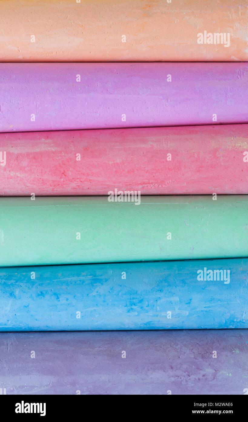 Multicolored crayons, pastel. stripes, lines, gentle. Green, yellow