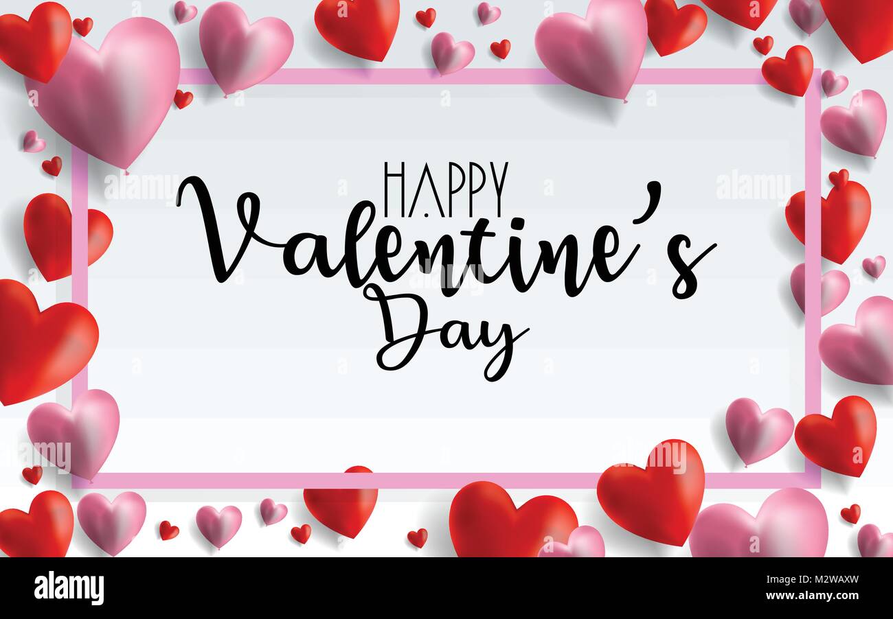 Valentines day sale background with balloons heart pattern. Vector ...